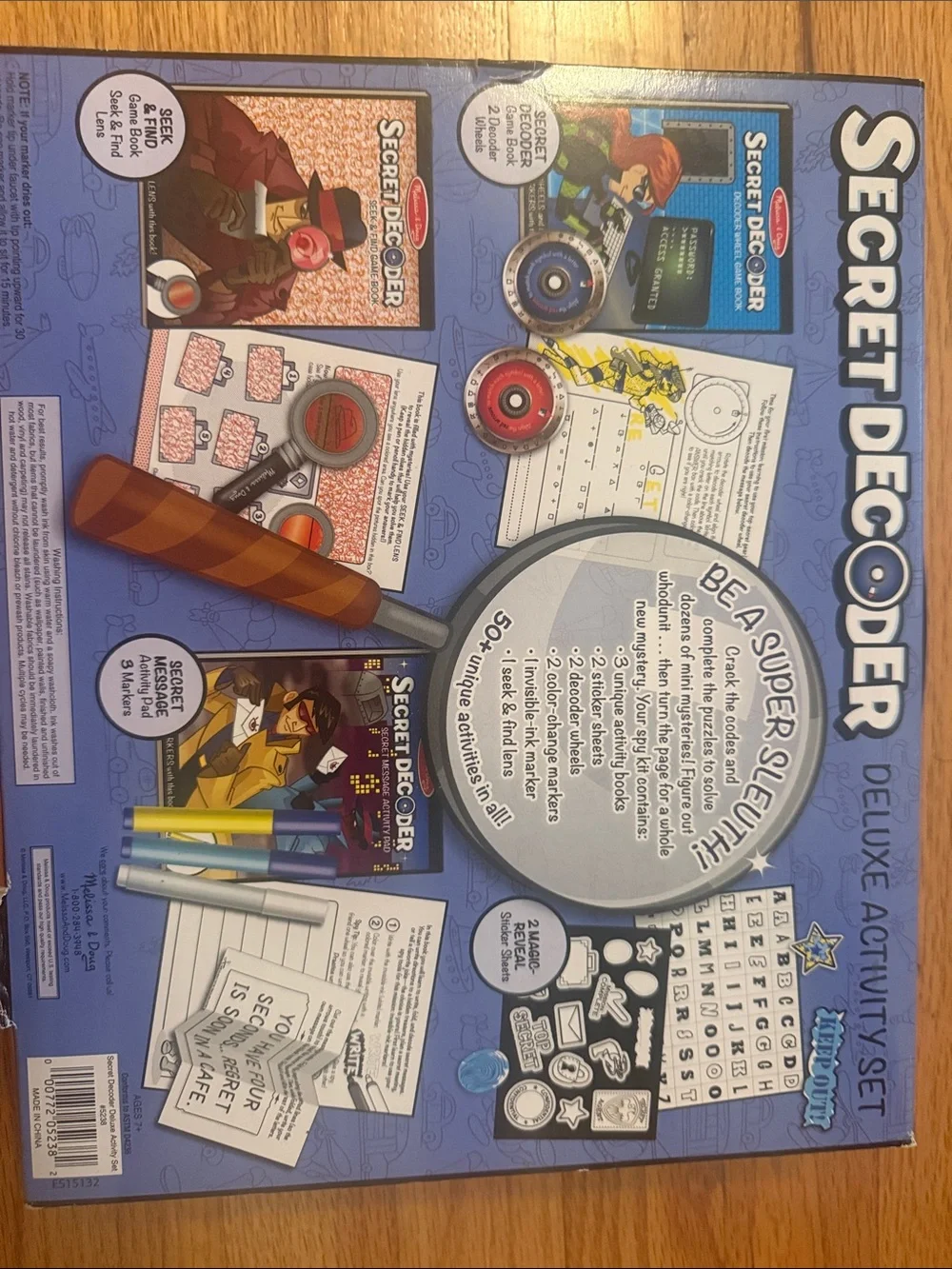 On the Go Secret Decoder Deluxe Activity Set - Blue/Red
